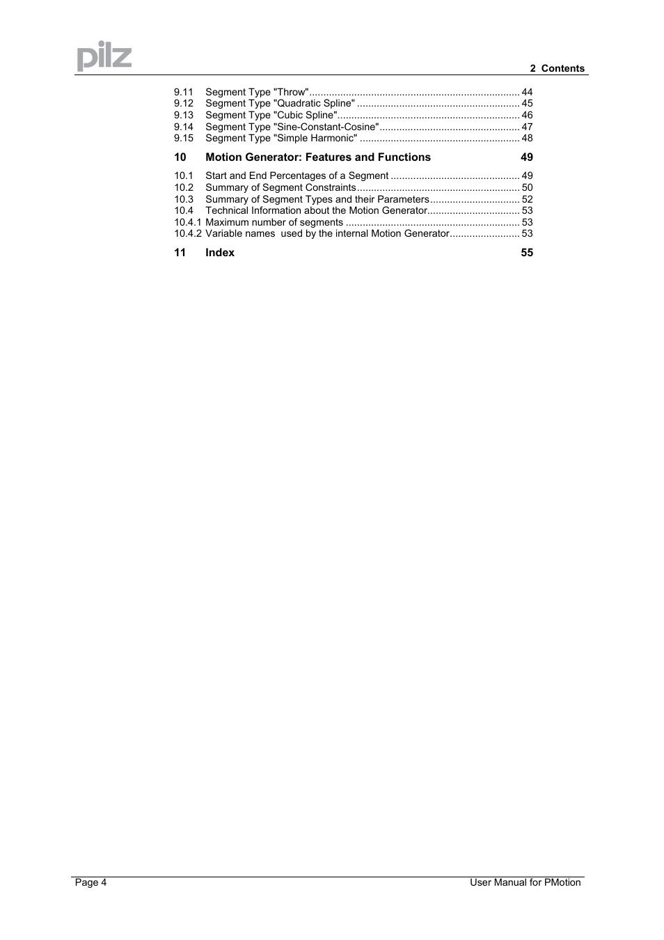 Pilz PMCprimo 16+.00/0/1/6/4 User Manual | Page 4 / 56