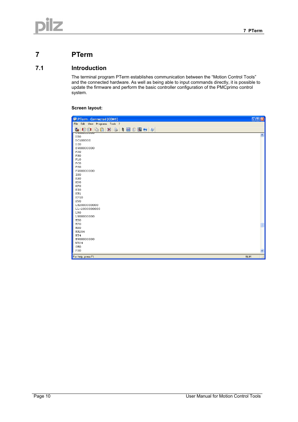 7 pterm, 1 introduction | Pilz PMCprimo 16+.00/0/1/6/4 User Manual | Page 10 / 48