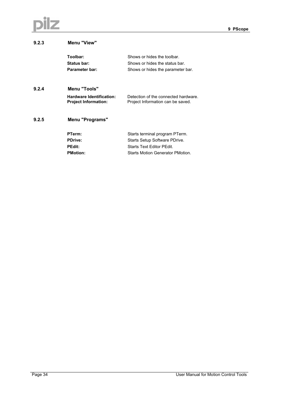 Pilz PMCprimo 16+.00/0/1/6/4 User Manual | Page 34 / 48