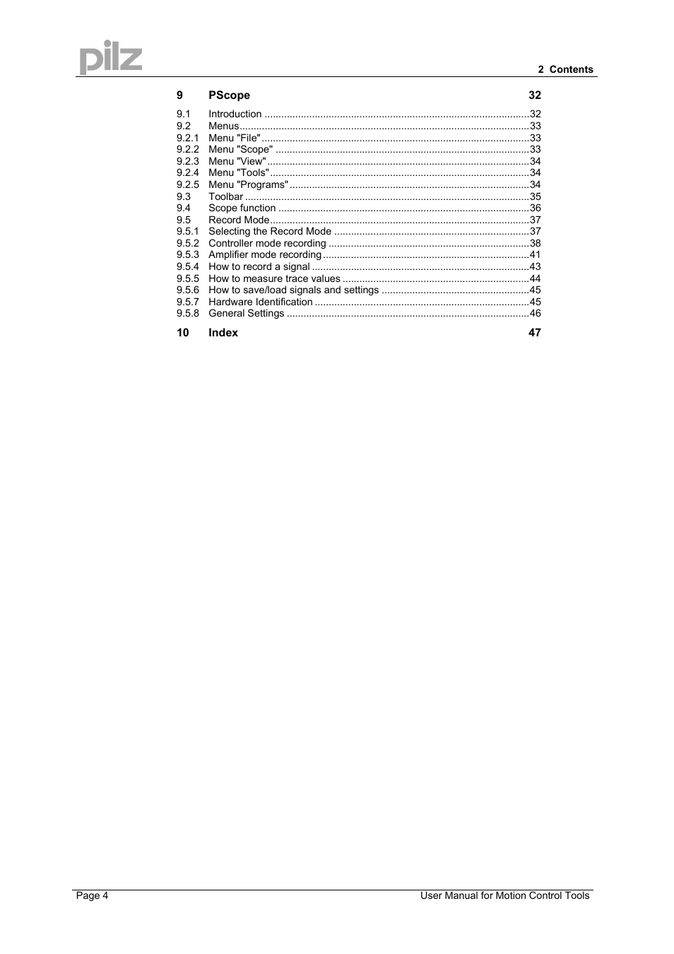 Pilz PMCprimo 16+.00/0/1/6/4 User Manual | Page 4 / 48