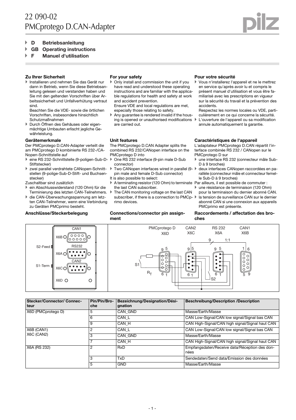 Pilz PMCprimo DriveP.01/AA0/4/0/0/208-480VAC User Manual | 2 pages