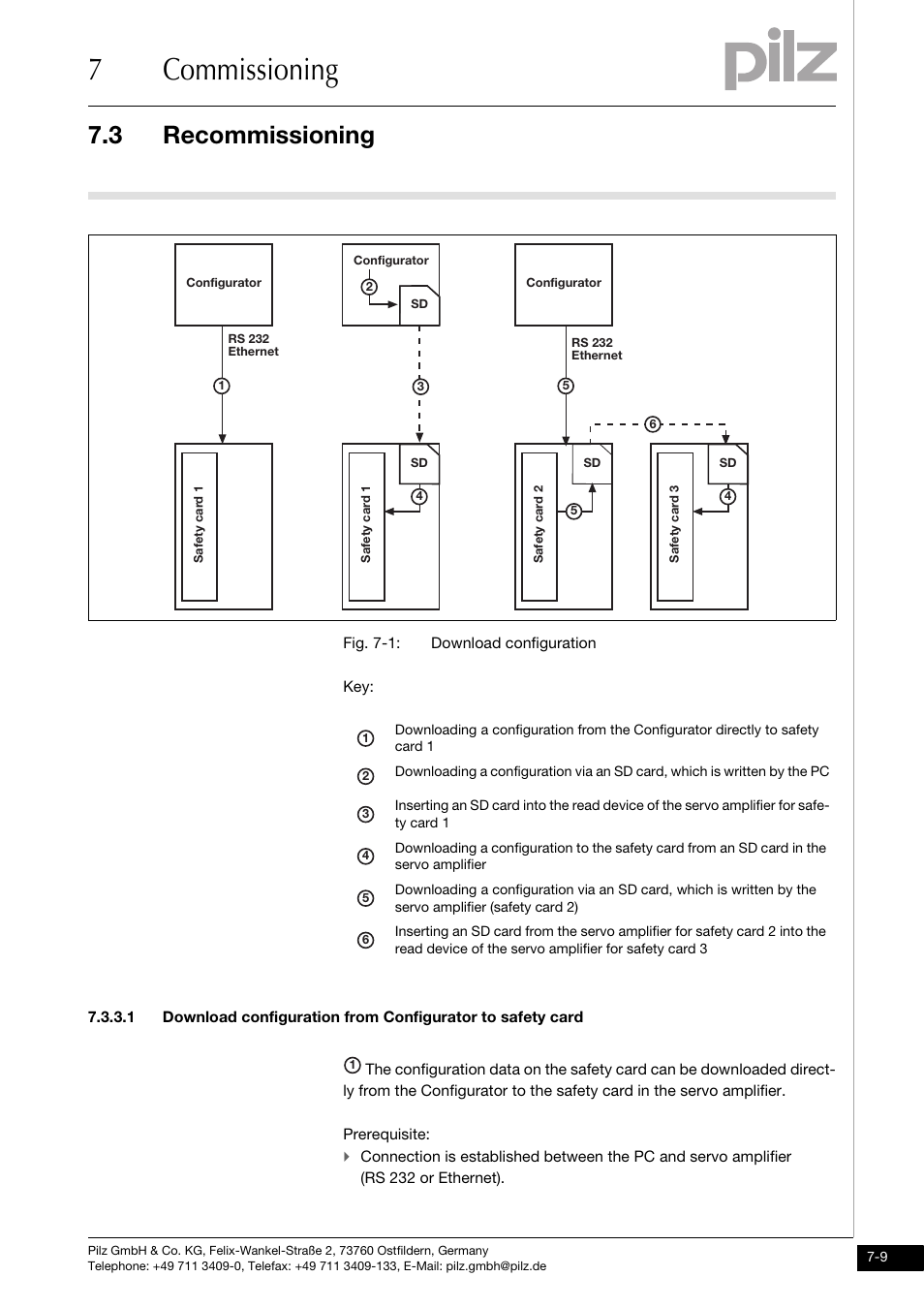 7commissioning, 3 recommissioning | Pilz PMCprimo DriveP.01/AA0/4/0/0/208-480VAC User Manual | Page 81 / 101