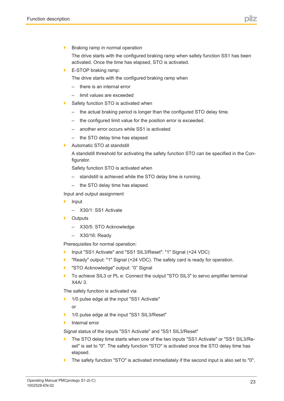 Pilz PMCprimo DriveP.01/AA0/4/0/0/208-480VAC User Manual | Page 23 / 93