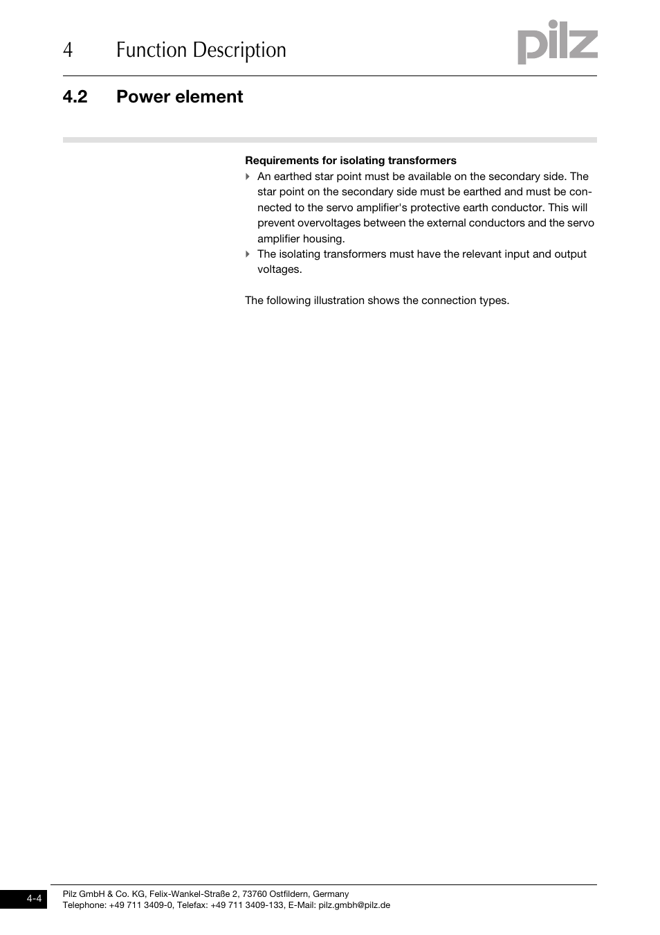 4function description, 2 power element | Pilz PMCprimo DriveP.01/AA0/4/0/0/208-480VAC User Manual | Page 36 / 220