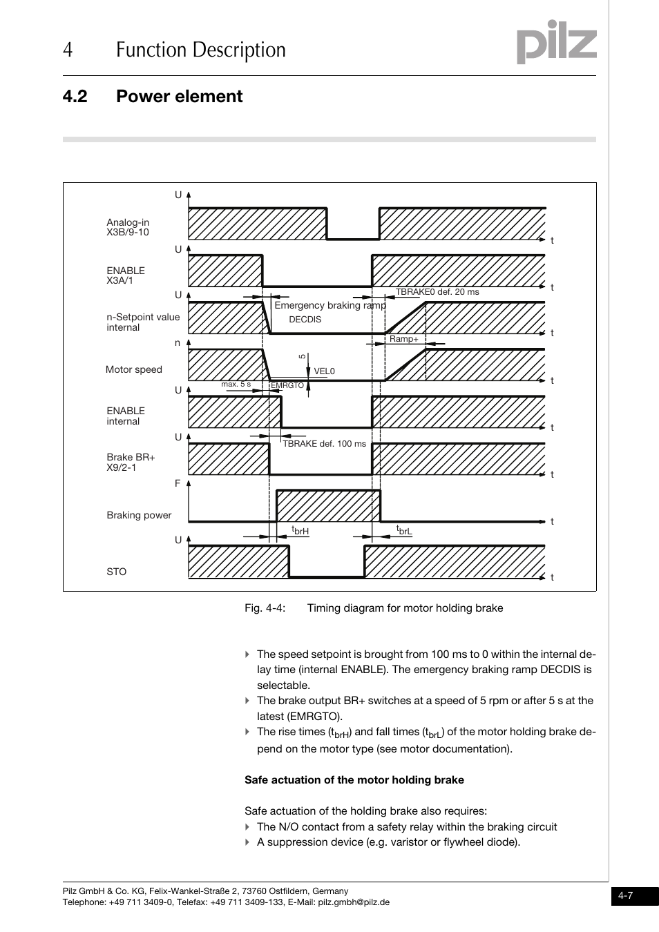 4function description, 2 power element | Pilz PMCprimo DriveP.01/AA0/4/0/0/208-480VAC User Manual | Page 39 / 220