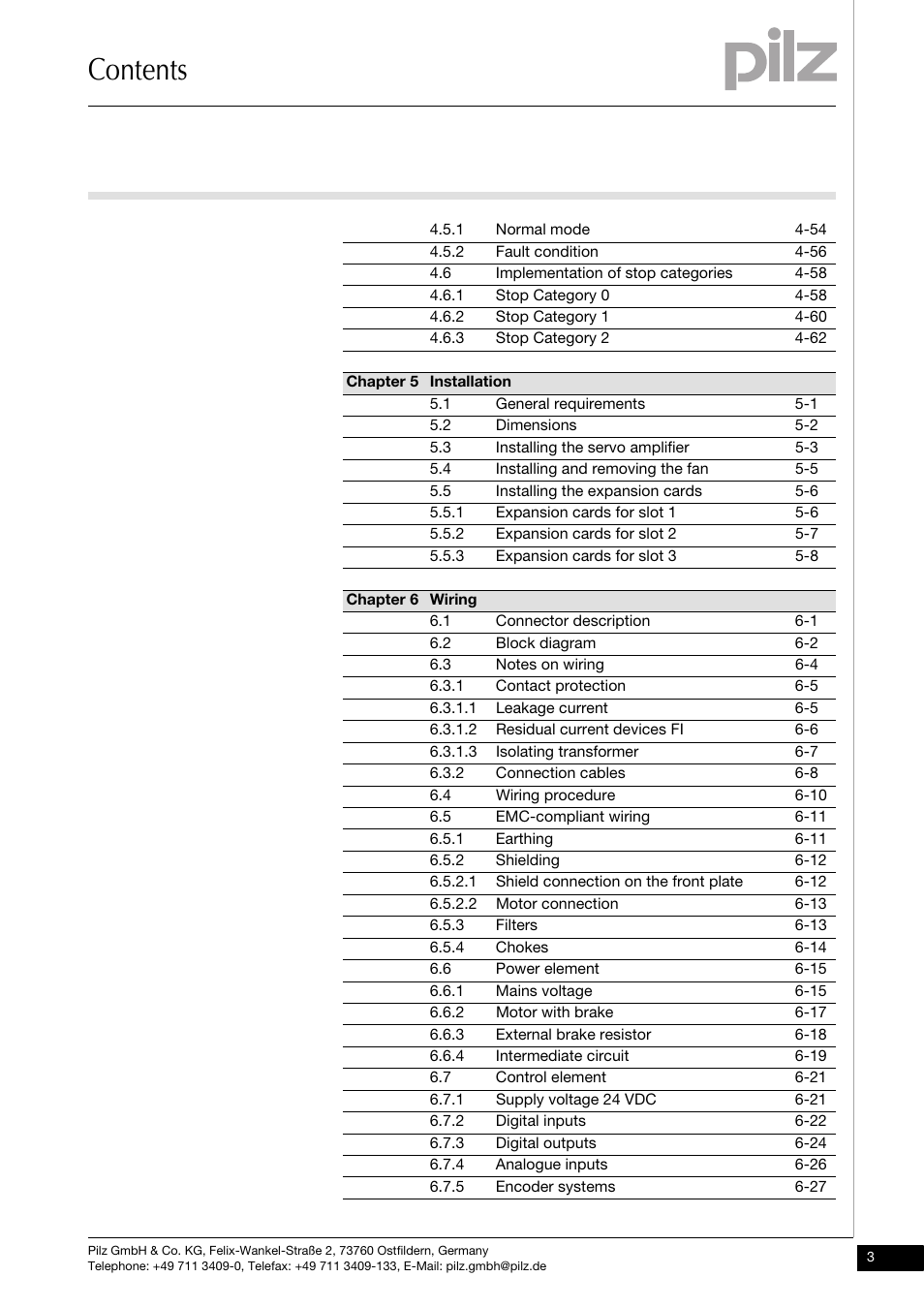 Pilz PMCprimo DriveP.01/AA0/4/0/0/208-480VAC User Manual | Page 5 / 220