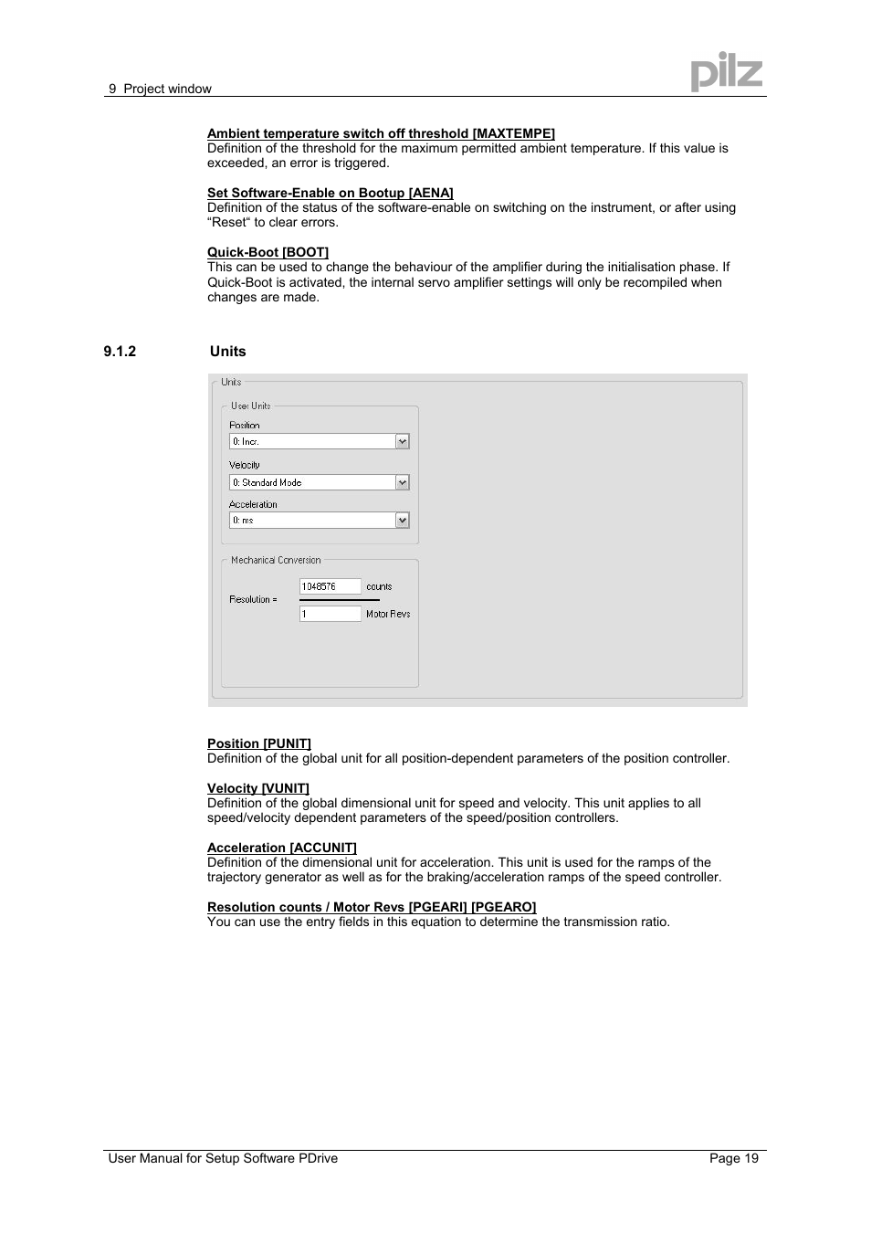 Pilz PMCprimo DriveP.12/AA0/4/0/0/208-480VAC User Manual | Page 19 / 57