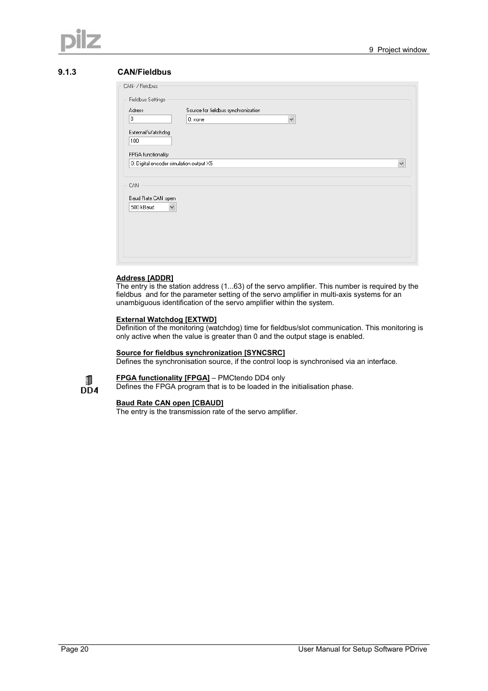 Pilz PMCprimo DriveP.12/AA0/4/0/0/208-480VAC User Manual | Page 20 / 57