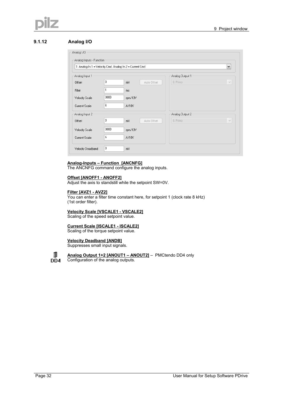 Pilz PMCprimo DriveP.12/AA0/4/0/0/208-480VAC User Manual | Page 32 / 57