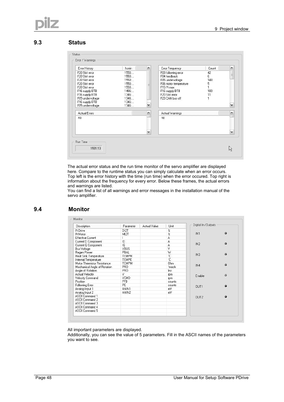 Pilz PMCprimo DriveP.12/AA0/4/0/0/208-480VAC User Manual | Page 48 / 57