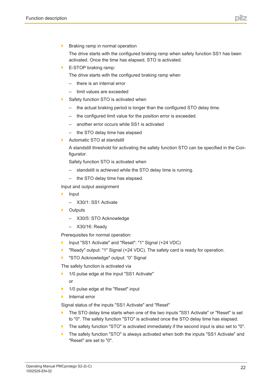 Pilz PMCprimo DriveP.06/AA0/4/0/0/208-480VAC User Manual | Page 22 / 76