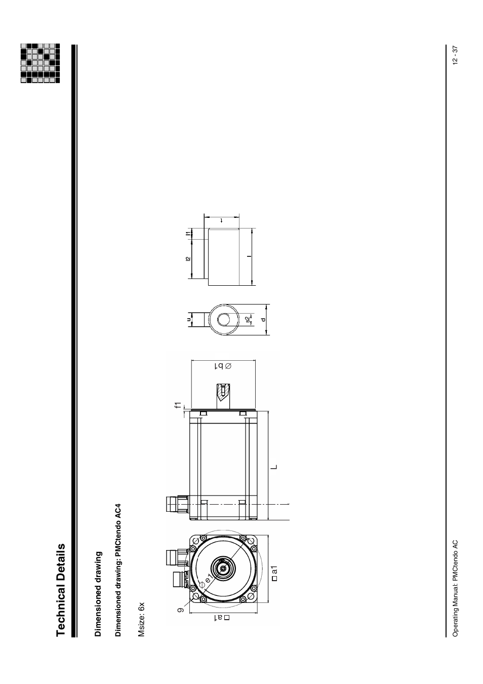 Dimensioned drawing: pmctendo ac4, Technical details | Pilz Cable PMCprimoDrive>Mod-Profibus:L=0,45m User Manual | Page 87 / 88