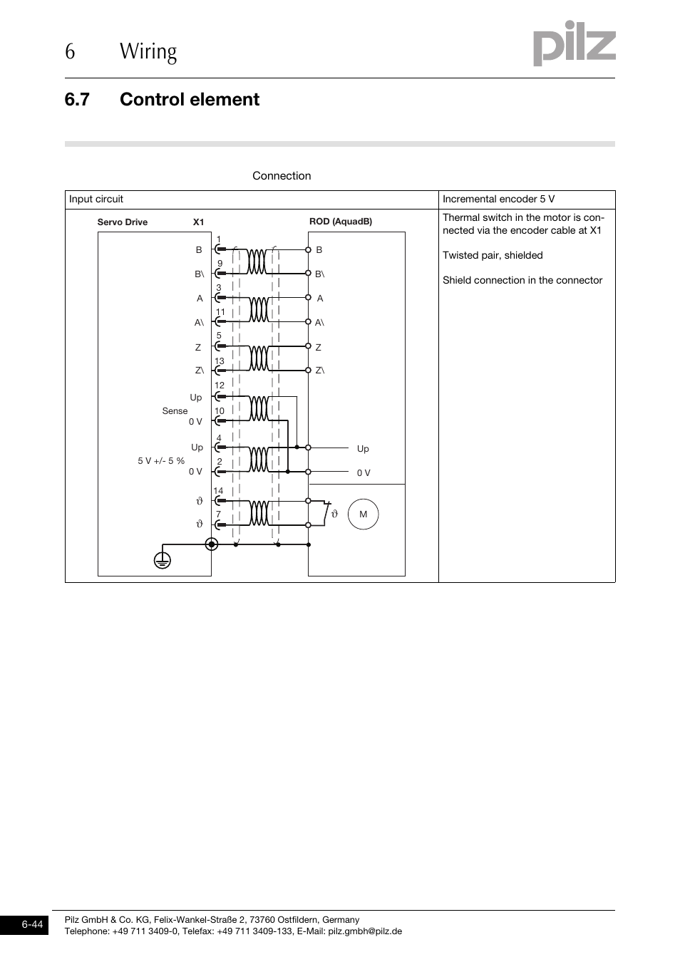 6wiring, 7 control element | Pilz PMCprotego D.72/000/0/0/2/208-480VAC User Manual | Page 152 / 209