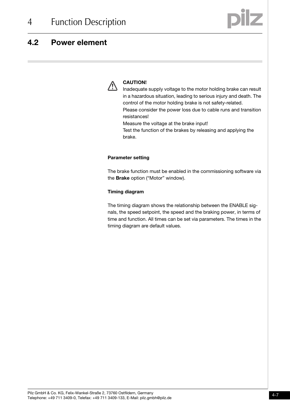 4function description, 2 power element | Pilz PMCprotego D.72/000/0/0/2/208-480VAC User Manual | Page 41 / 209