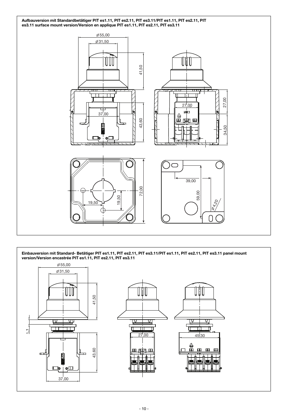 Pilz SET3.1: PIT es3.1 / 2 n/c User Manual | Page 10 / 24