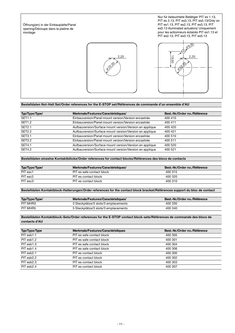 Pilz SET3.1: PIT es3.1 / 2 n/c User Manual | Page 11 / 24