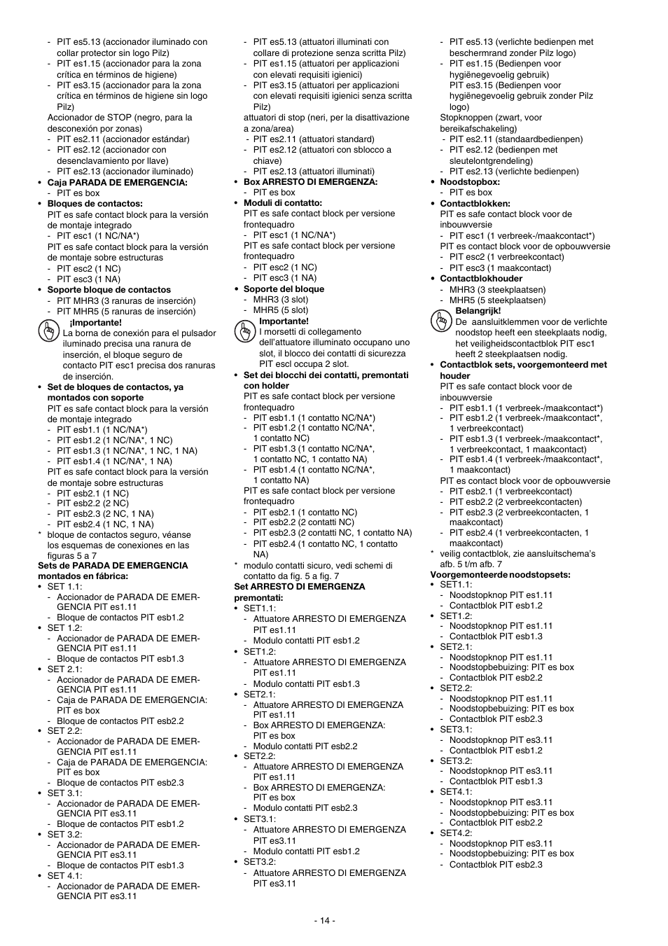 Pilz SET3.1: PIT es3.1 / 2 n/c User Manual | Page 14 / 24