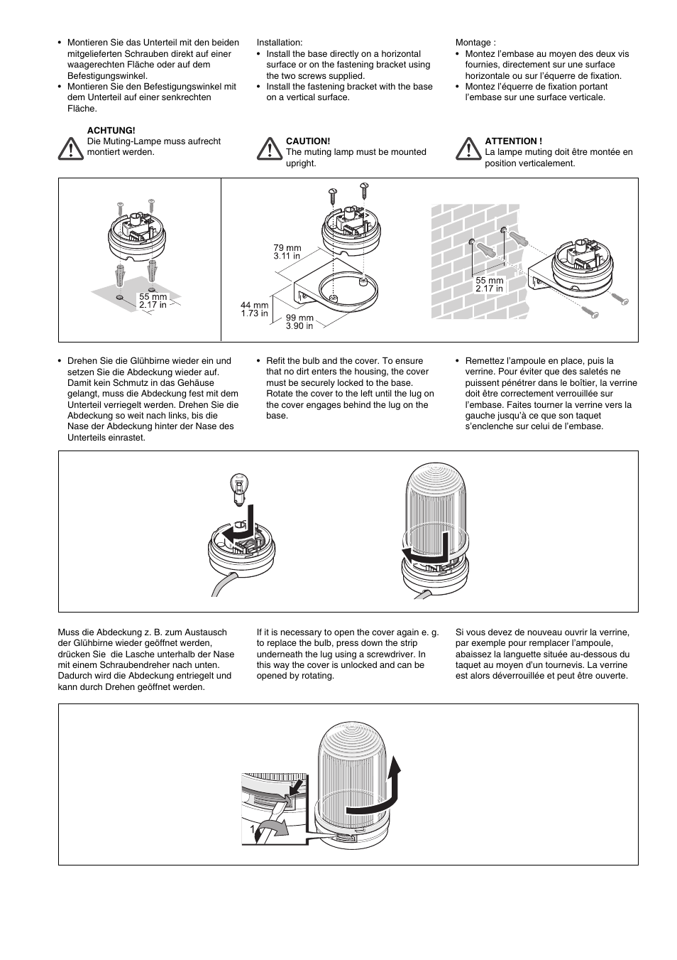 Pilz PIT si 1.2 muting lamp self monitoring User Manual | Page 3 / 6