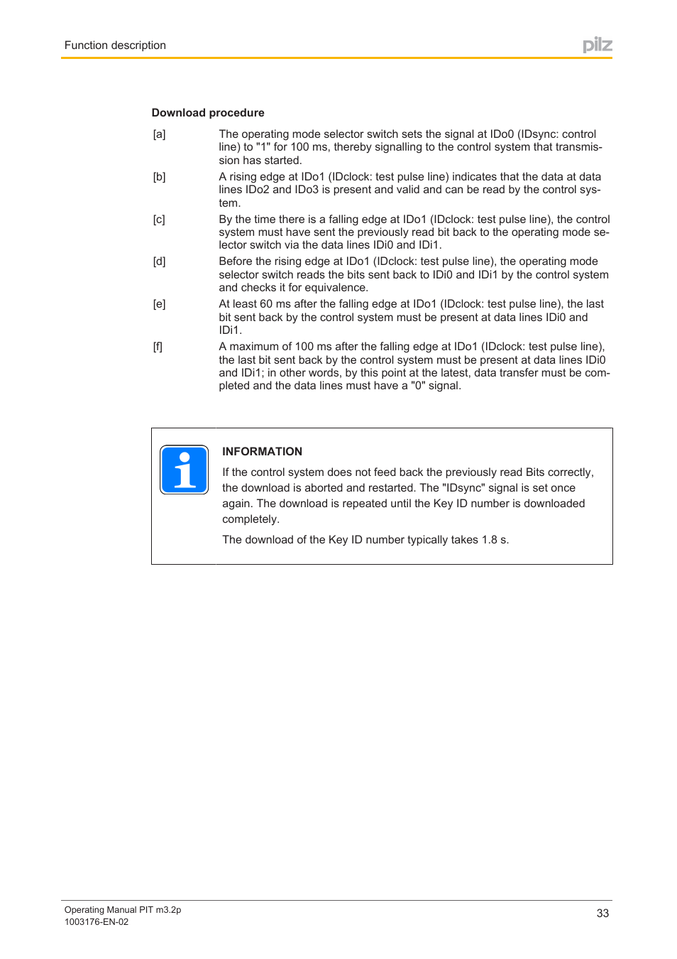 Pilz PIT m3.2p machine tools pictogram User Manual | Page 33 / 58
