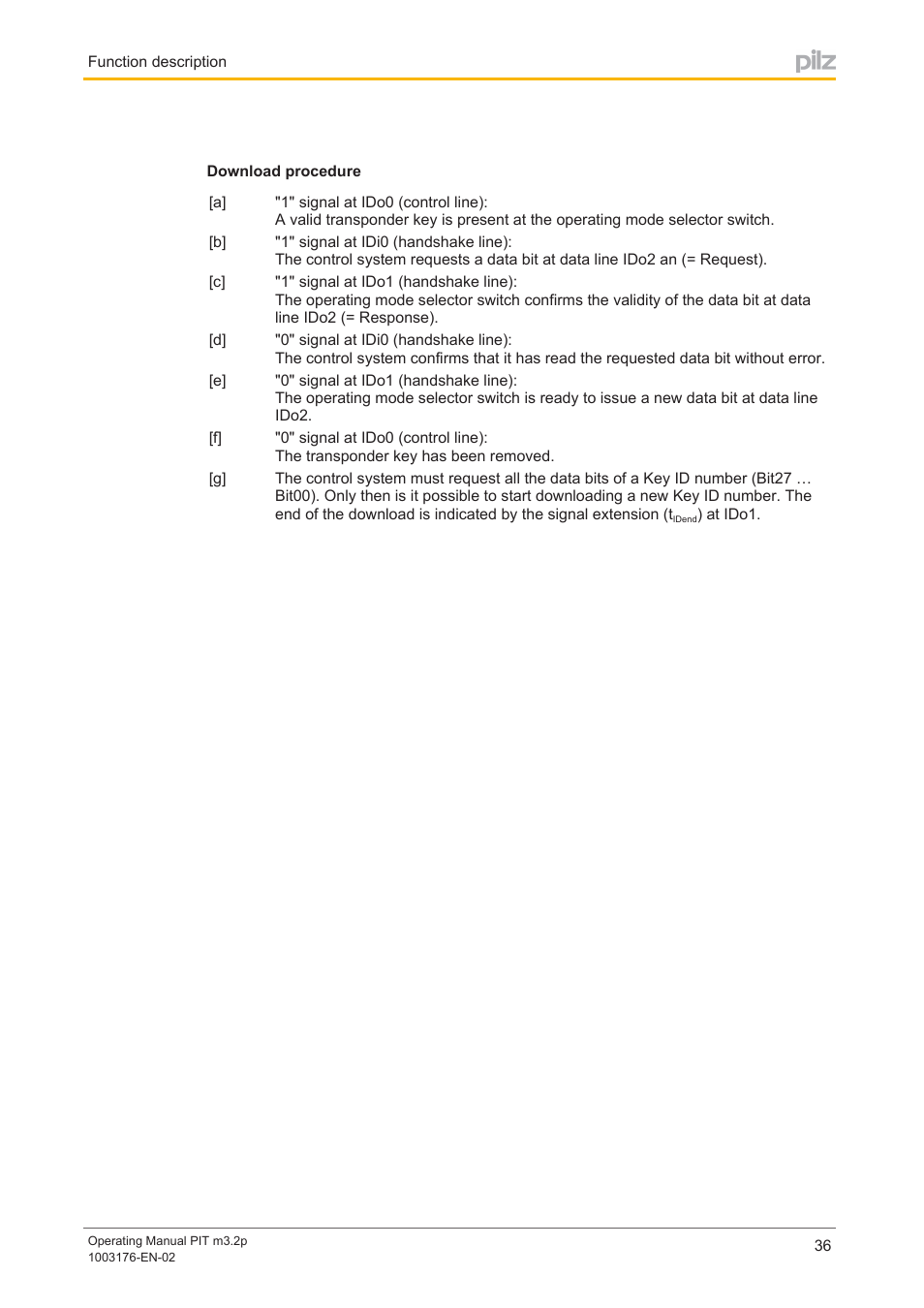 Pilz PIT m3.2p machine tools pictogram User Manual | Page 36 / 58