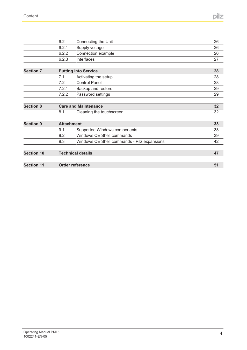 Pilz PMI 509 User Manual | Page 4 / 52