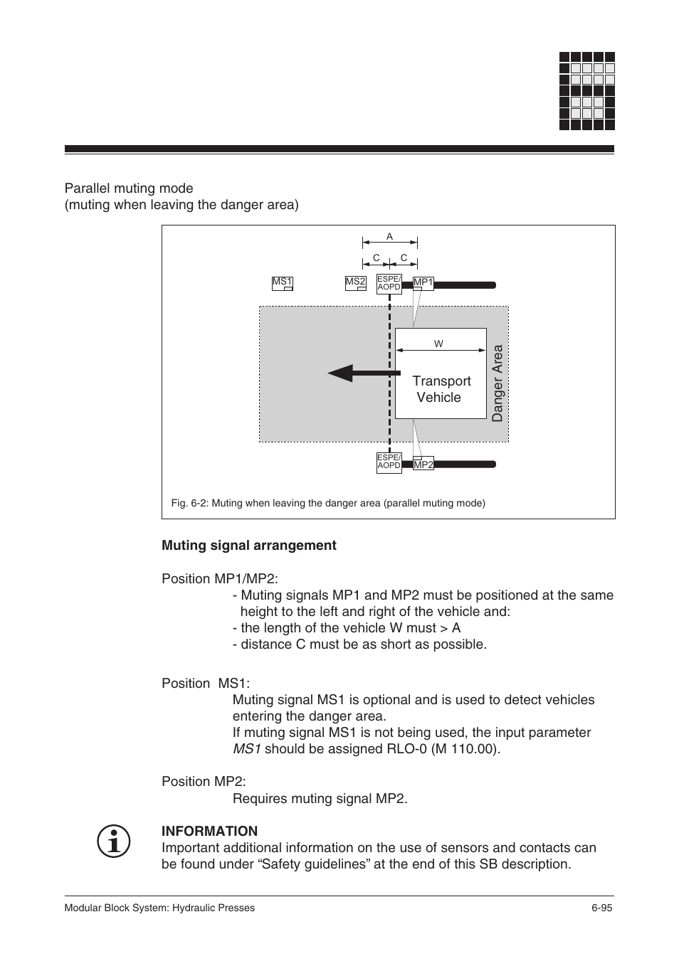 Danger area transport vehicle | Pilz PSS SB HYD, Basic license User Manual | Page 157 / 308