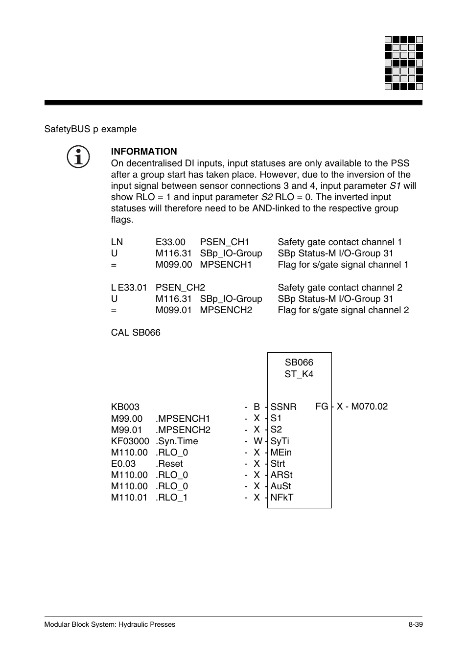 Pilz PSS SB HYD, Basic license User Manual | Page 275 / 308
