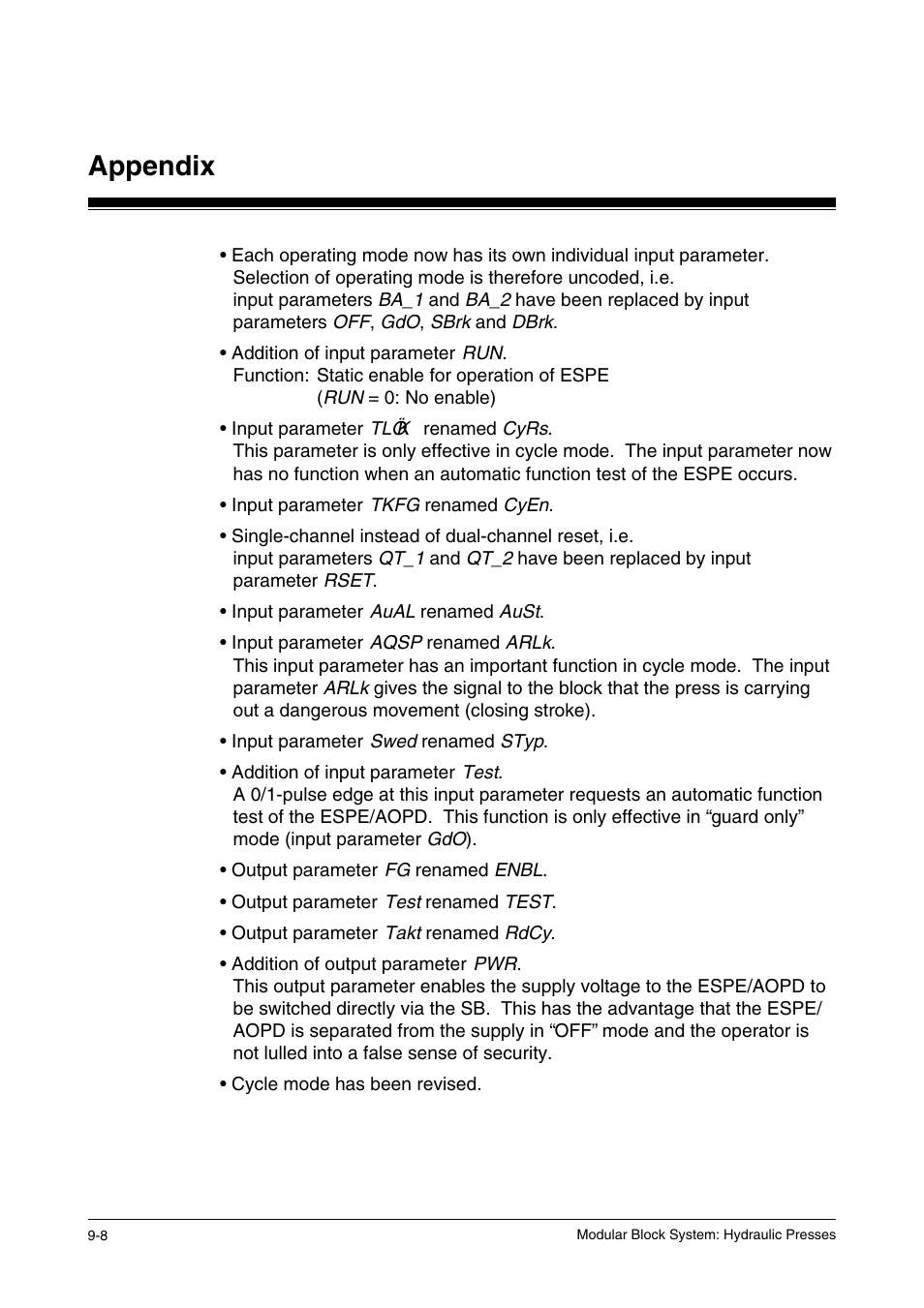 Appendix | Pilz PSS SB HYD, Basic license User Manual | Page 296 / 308