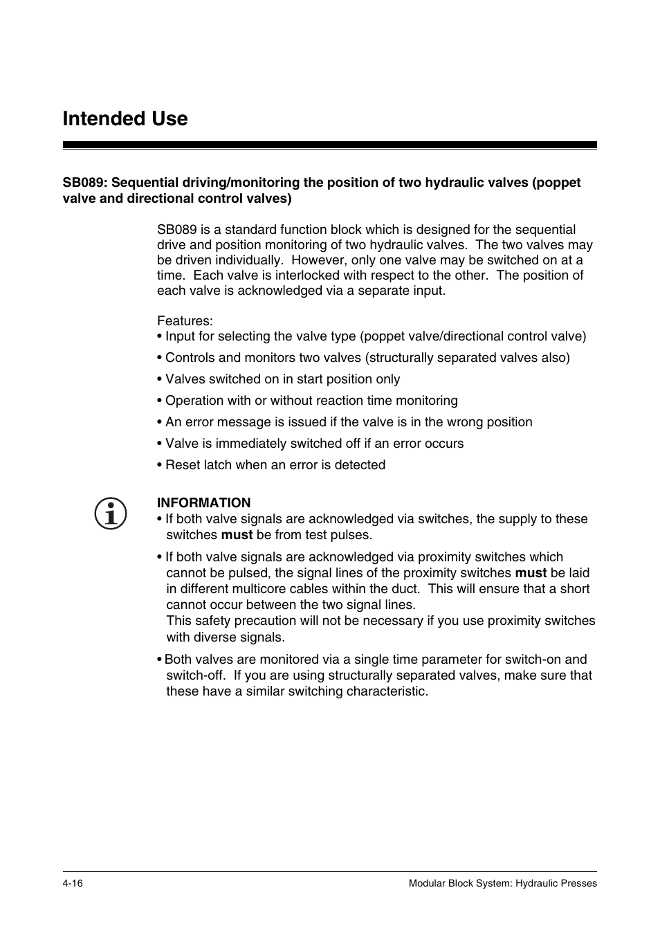 Intended use | Pilz PSS SB HYD, Basic license User Manual | Page 46 / 308