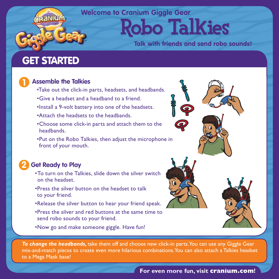 Cranium ROBO TALKIES 303033100 User Manual | 2 pages