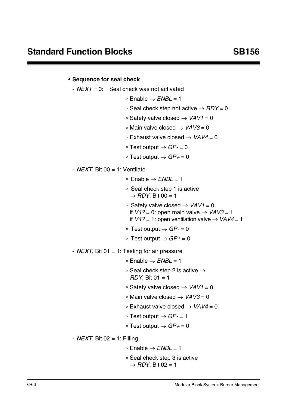 Standard function blocks, Sb156 | Pilz PSS SB FT, Basic license User Manual | Page 110 / 191