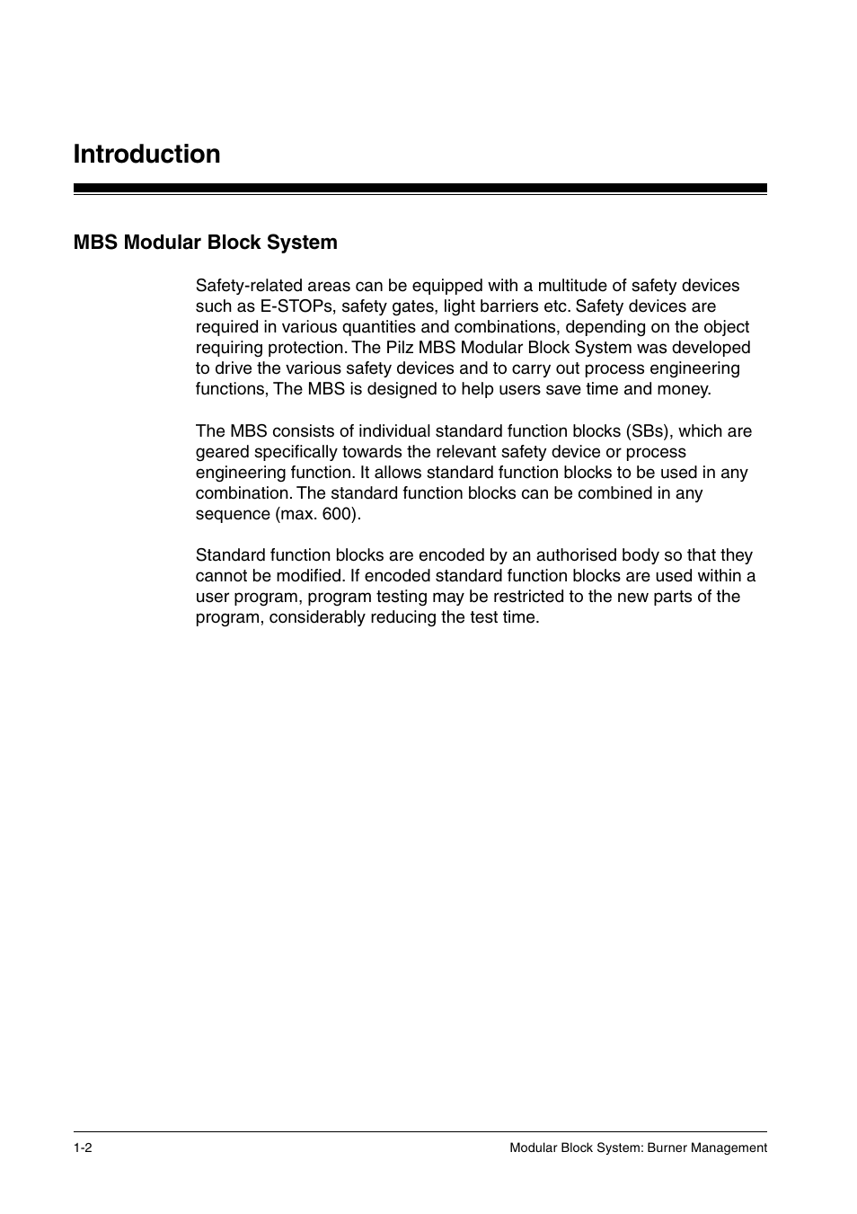Mbs modular block system, Introduction | Pilz PSS SB FT, Basic license User Manual | Page 12 / 191