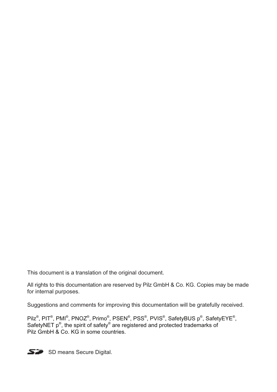 Preface | Pilz PSS SB FT, Basic license User Manual | Page 2 / 191