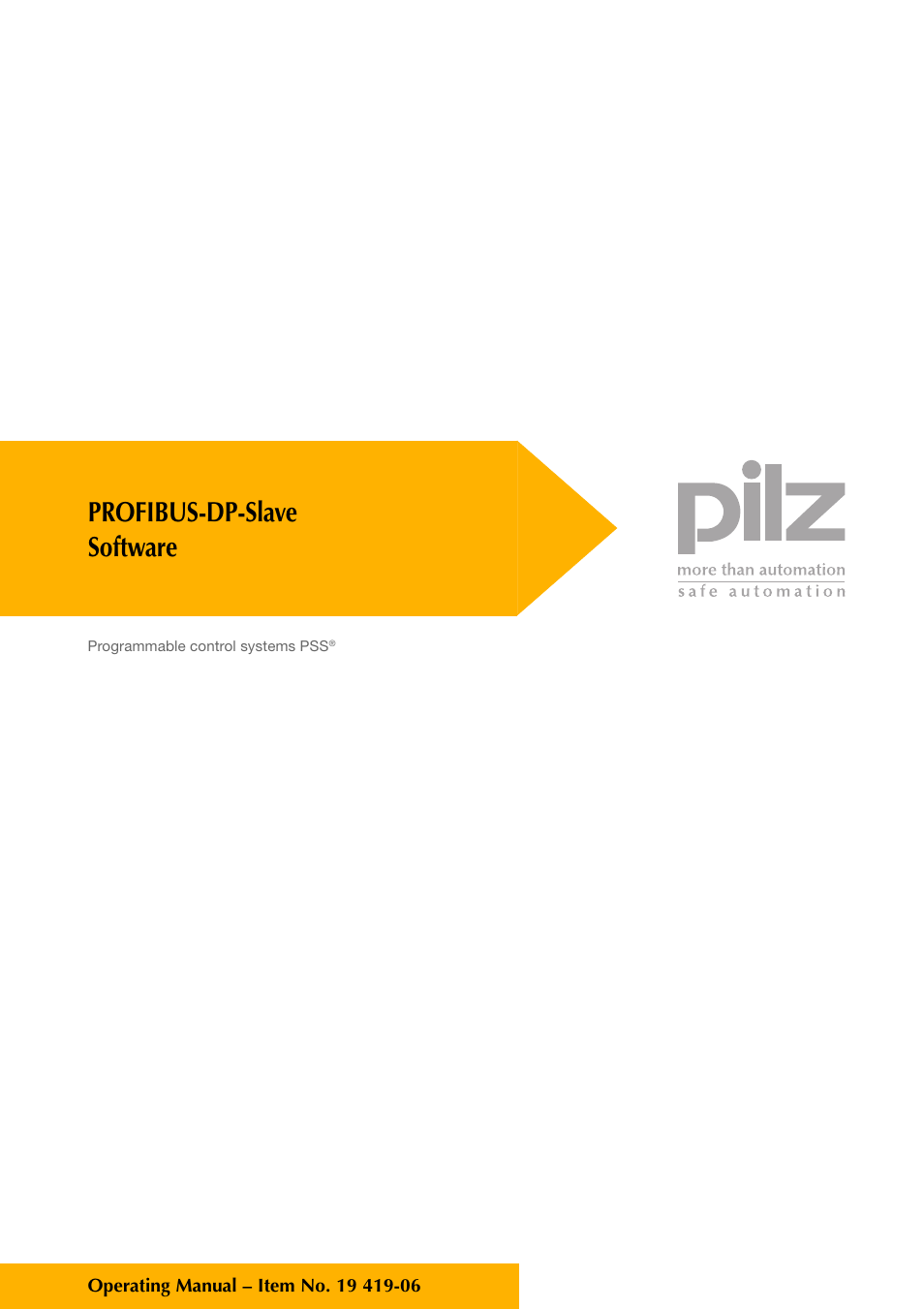 Pilz ST SB DP S, SW paket PROFIBUS-DP User Manual | 43 pages