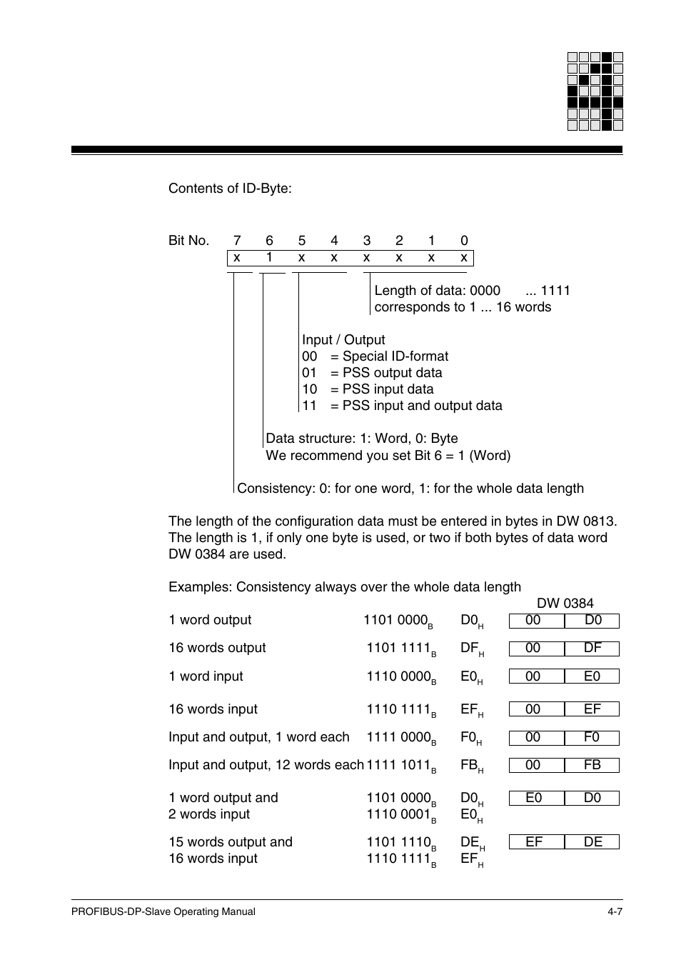 Setting parameters | Pilz ST SB DP S, SW paket PROFIBUS-DP User Manual | Page 19 / 43