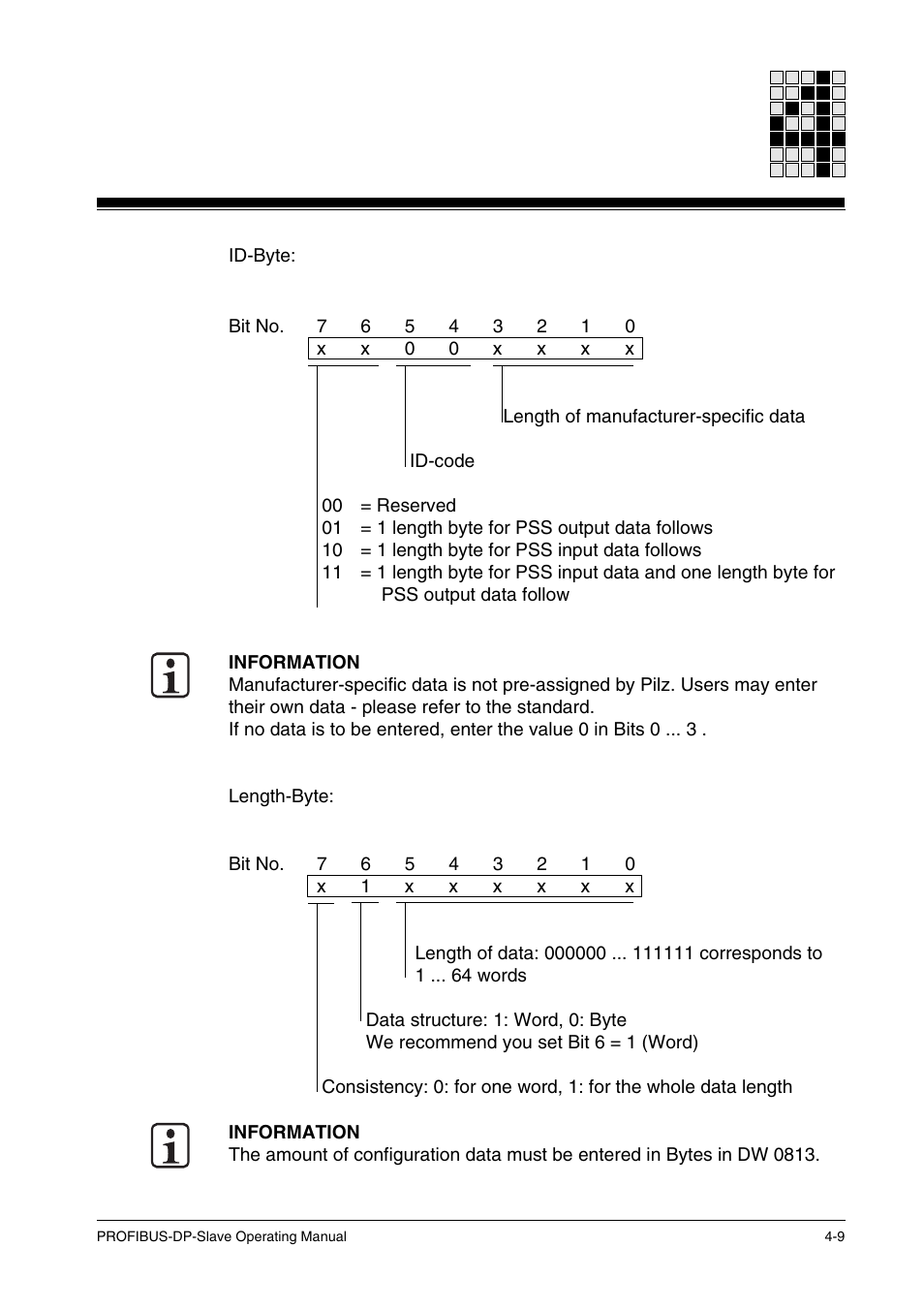 Setting parameters | Pilz ST SB DP S, SW paket PROFIBUS-DP User Manual | Page 21 / 43