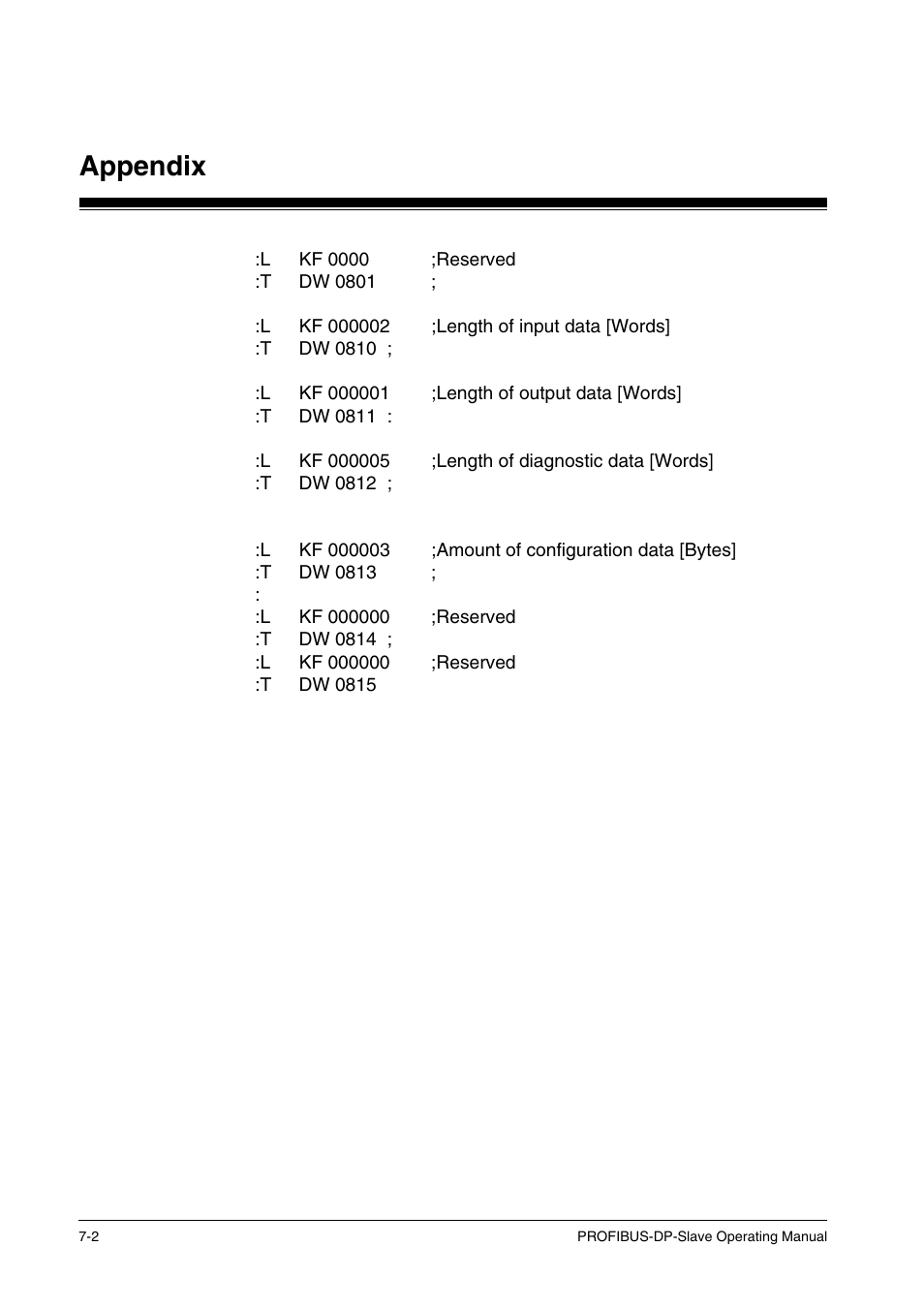 Appendix | Pilz ST SB DP S, SW paket PROFIBUS-DP User Manual | Page 38 / 43