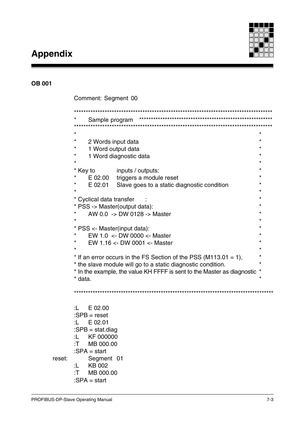 Appendix | Pilz ST SB DP S, SW paket PROFIBUS-DP User Manual | Page 39 / 43