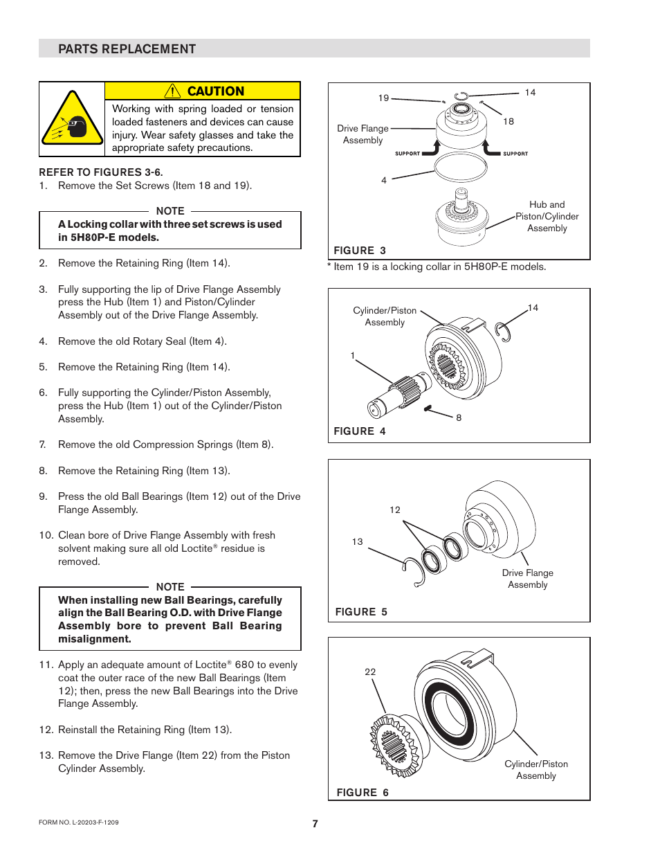 Parts replacement caution | Nexen 5H30P-E 913005 User Manual | Page 10 / 14