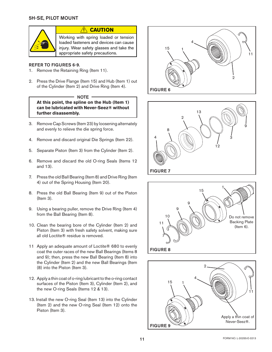 Caution | Nexen 5H45PSE 910225 User Manual | Page 11 / 19