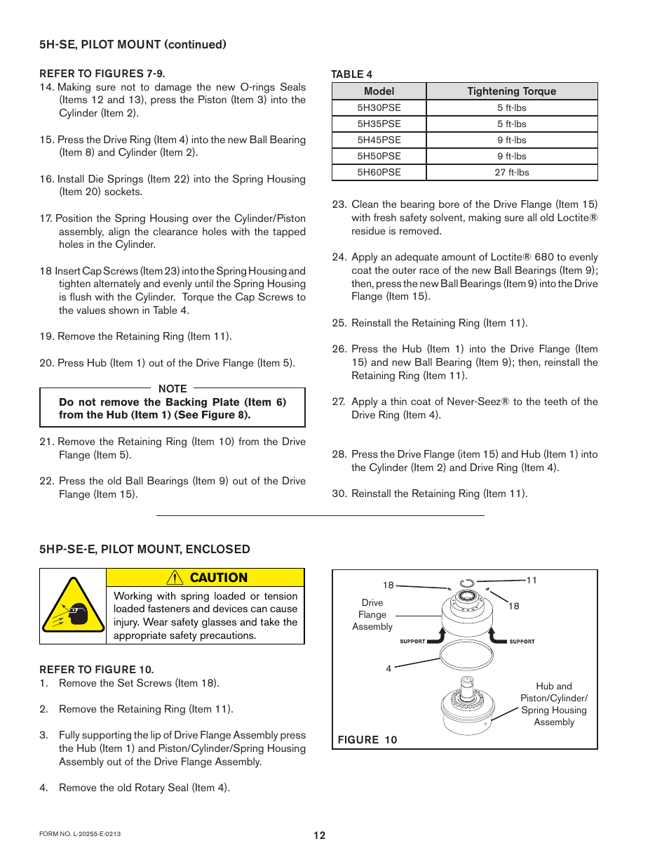 Nexen 5H45PSE 910225 User Manual | Page 12 / 19