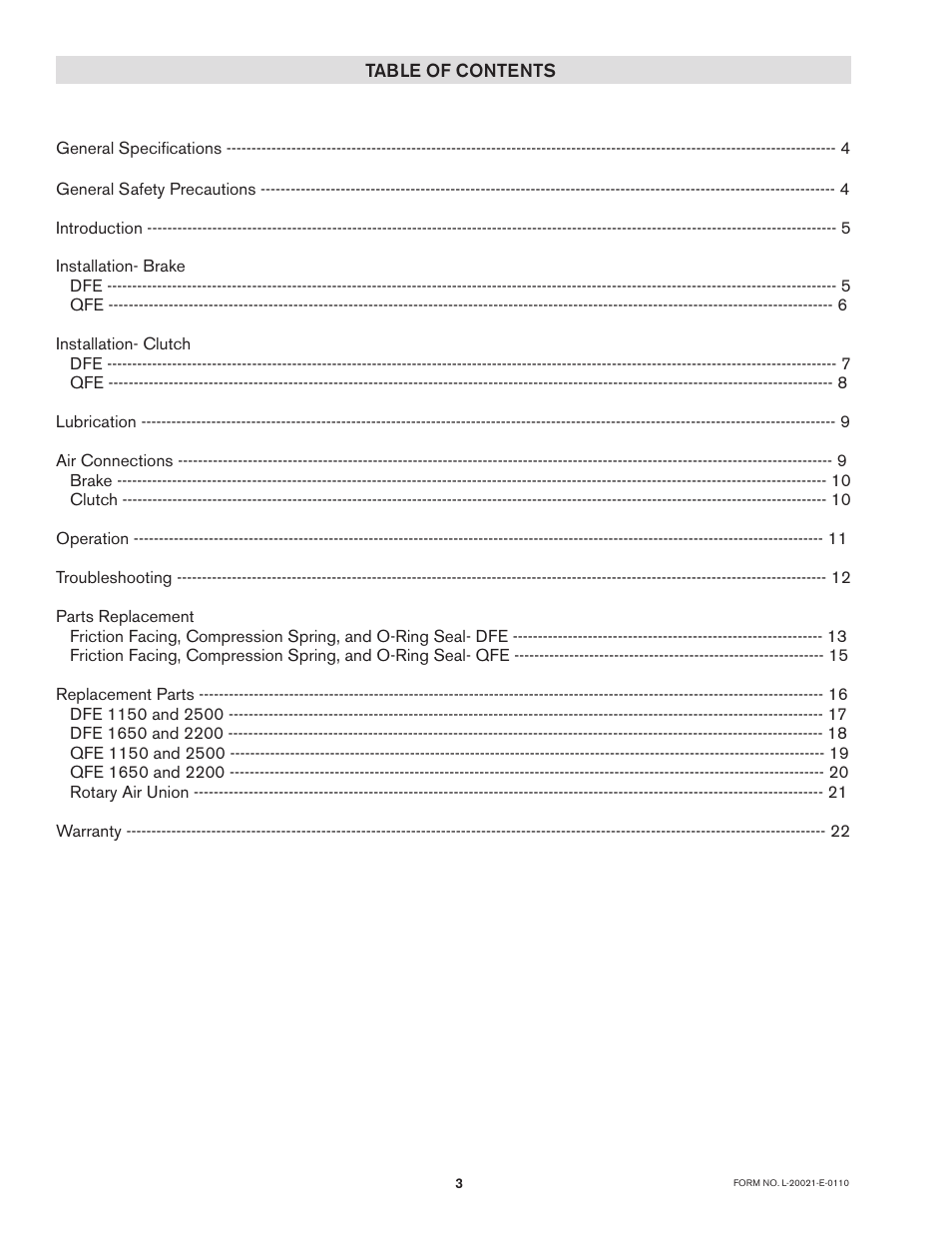 Nexen DFE-2500 964009 User Manual | Page 3 / 22