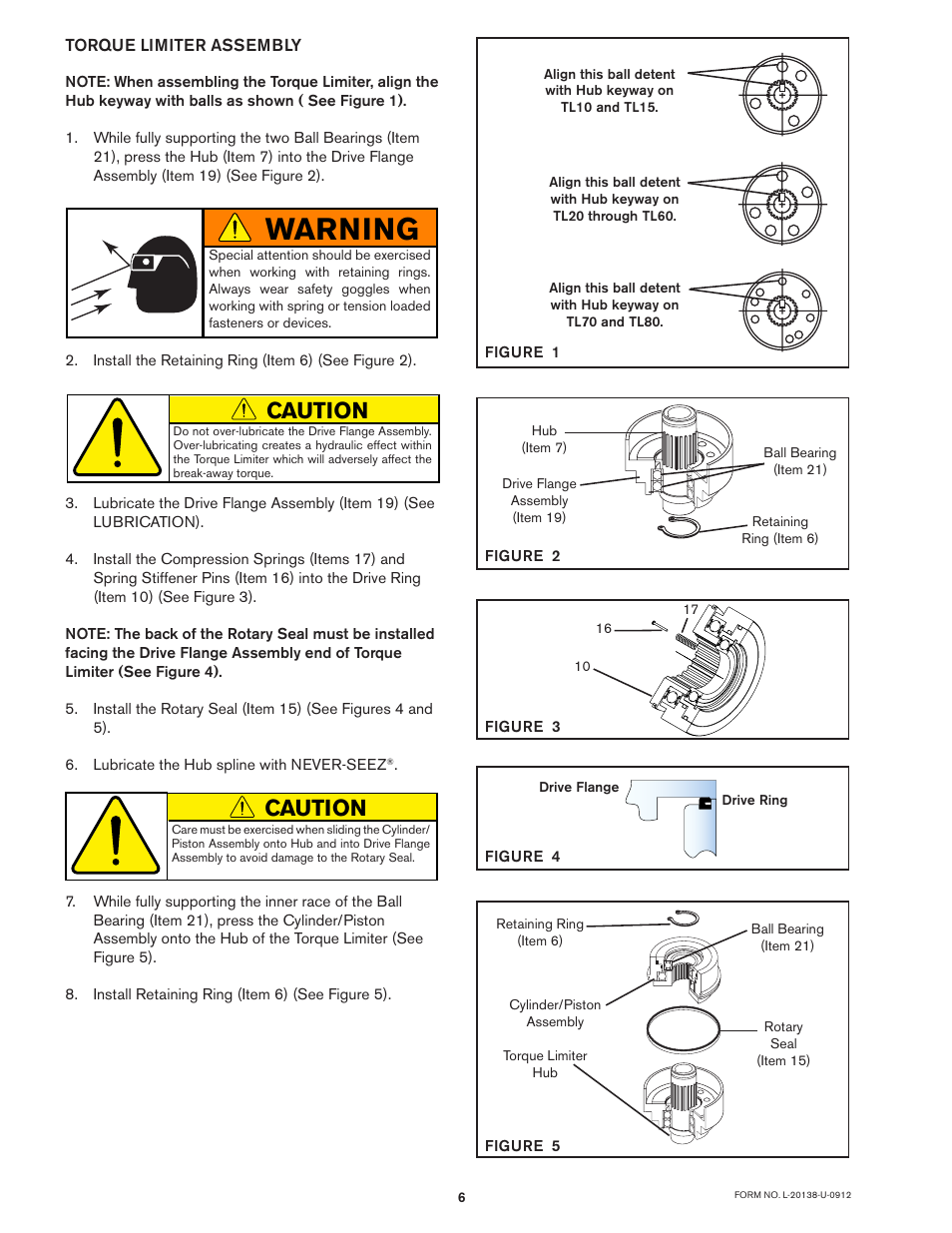 Warning, Caution | Nexen TL60-A 951243 User Manual | Page 6 / 19