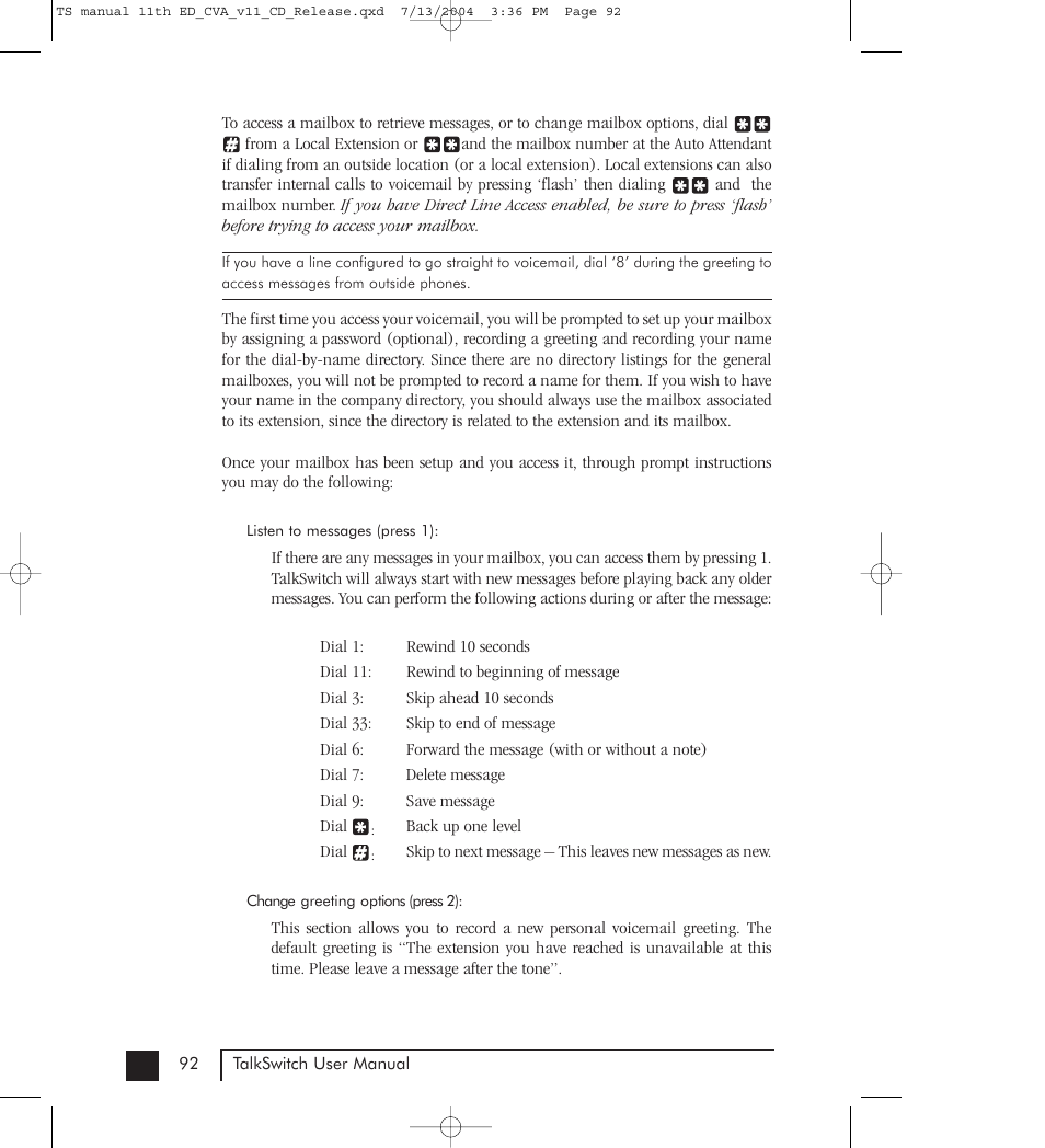 Talkswitch 48-CVA User Manual | Page 100 / 148