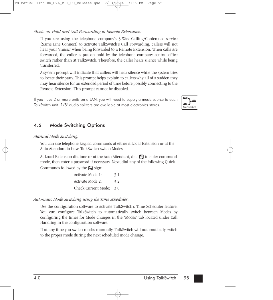 Talkswitch 48-CVA User Manual | Page 103 / 148