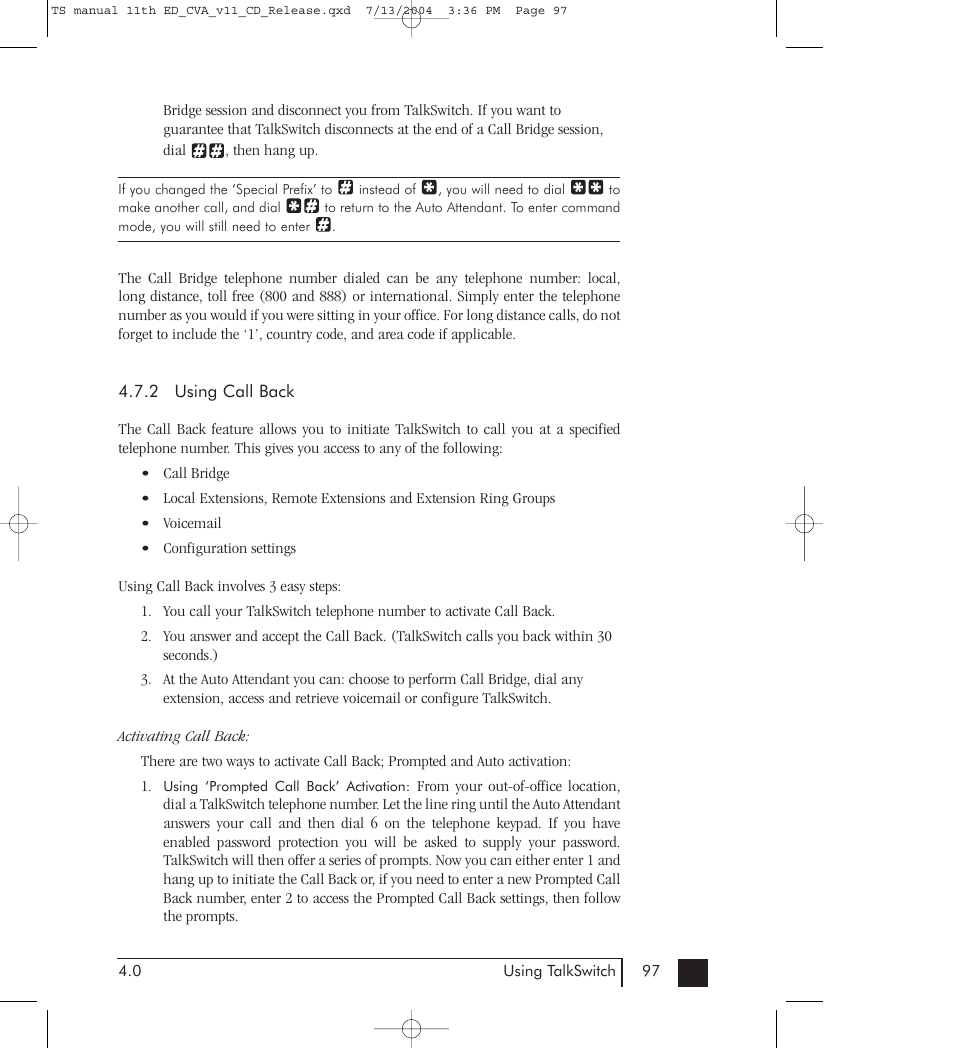 Talkswitch 48-CVA User Manual | Page 105 / 148