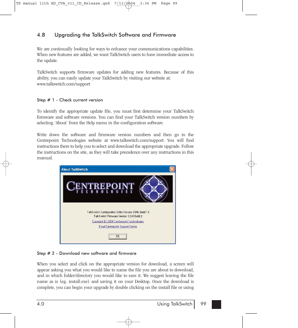 Talkswitch 48-CVA User Manual | Page 107 / 148