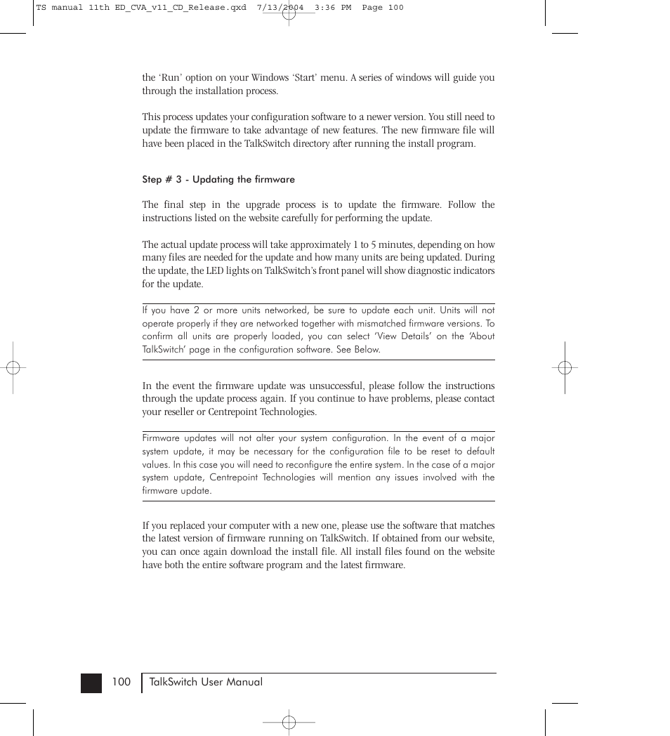 Talkswitch 48-CVA User Manual | Page 108 / 148