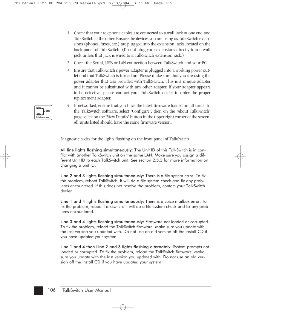 Talkswitch 48-CVA User Manual | Page 113 / 148