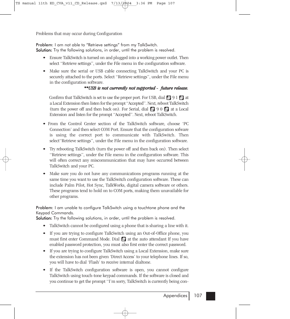 Talkswitch 48-CVA User Manual | Page 114 / 148